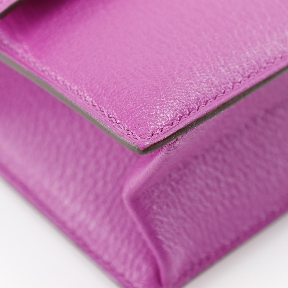 Hermes Chevre Velours Clutch Bag Pink