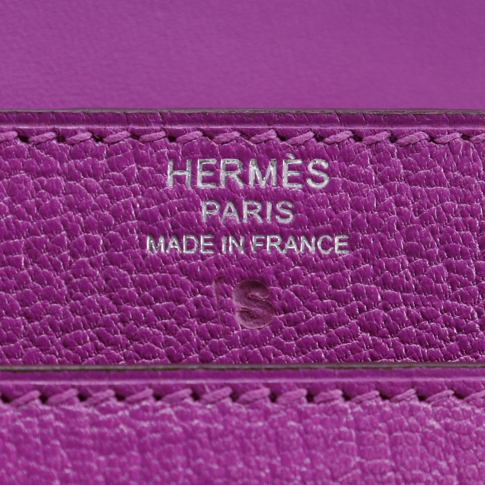 Hermes Chevre Velours Clutch Bag Pink