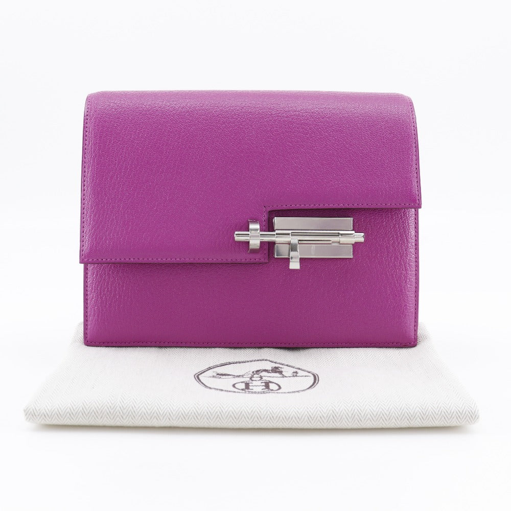 Hermes Chevre Velours Clutch Bag Pink