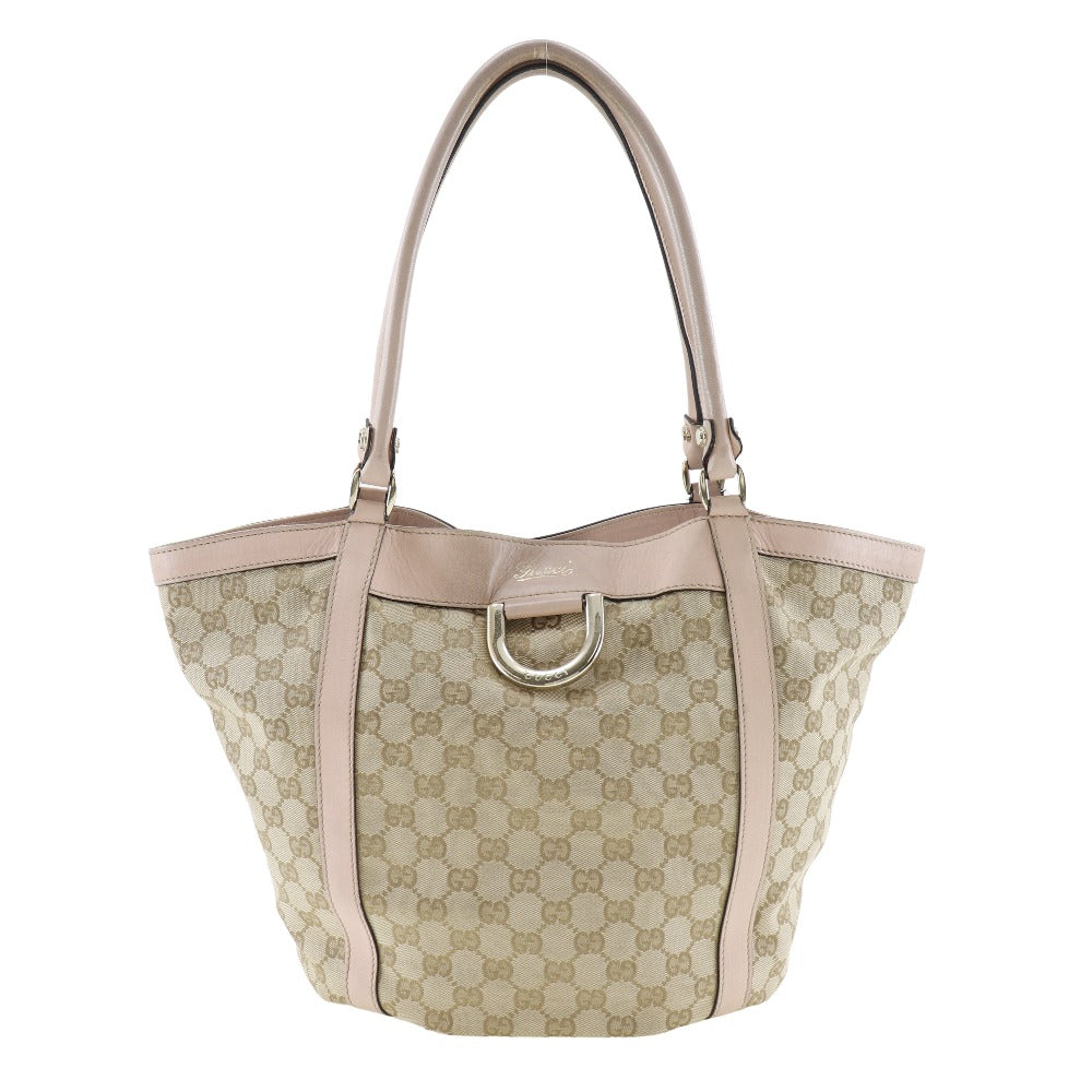 Gucci GG Canvas D-Ring Tote Bag  Canvas Shoulder Bag in Fair condition
