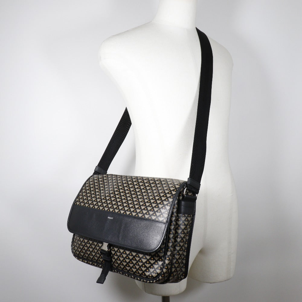 Bally PVC Shoulder Bag Black