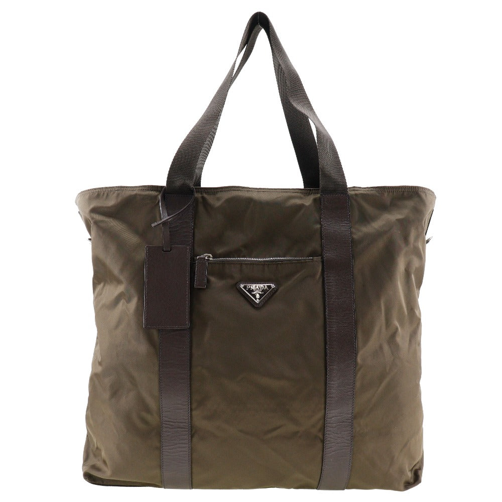 Prada Nylon Boston Bag Khaki Unisex