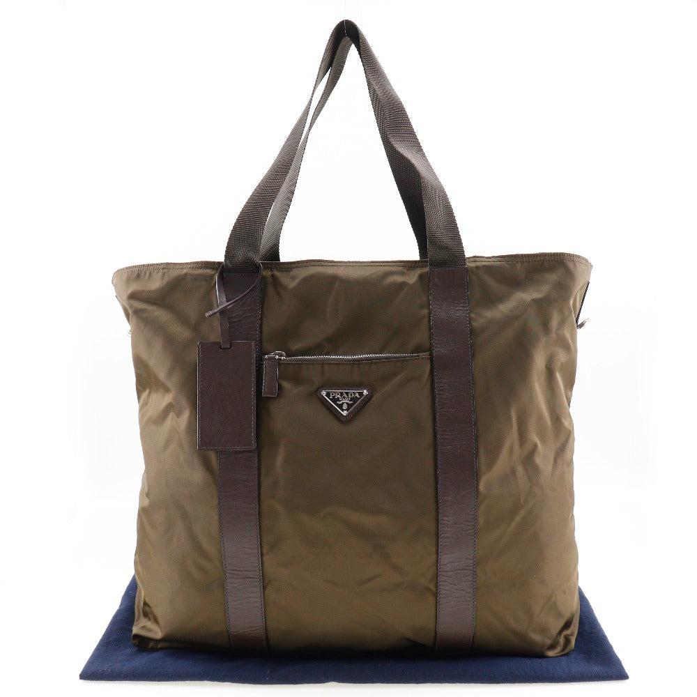 Prada Nylon Boston Bag Khaki Unisex