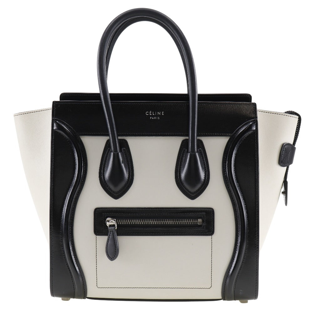 Celine Luggage Micro Tote Bag Off-White