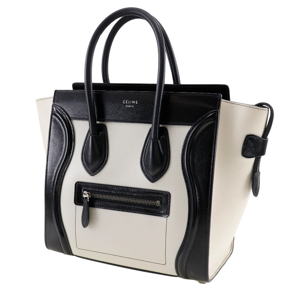 Celine Luggage Micro Tote Bag Off-White