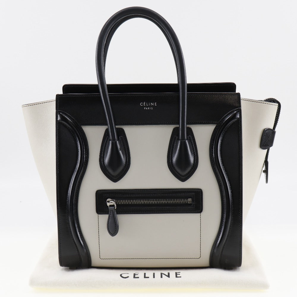 Celine Luggage Micro Tote Bag Off-White