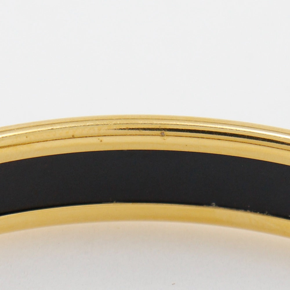 Hermes Enamel Gold Plated Bangle