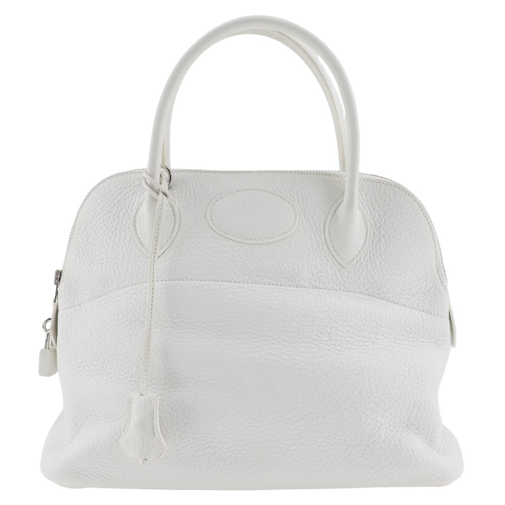 Hermes Bolide 31 Handbag Clemence White