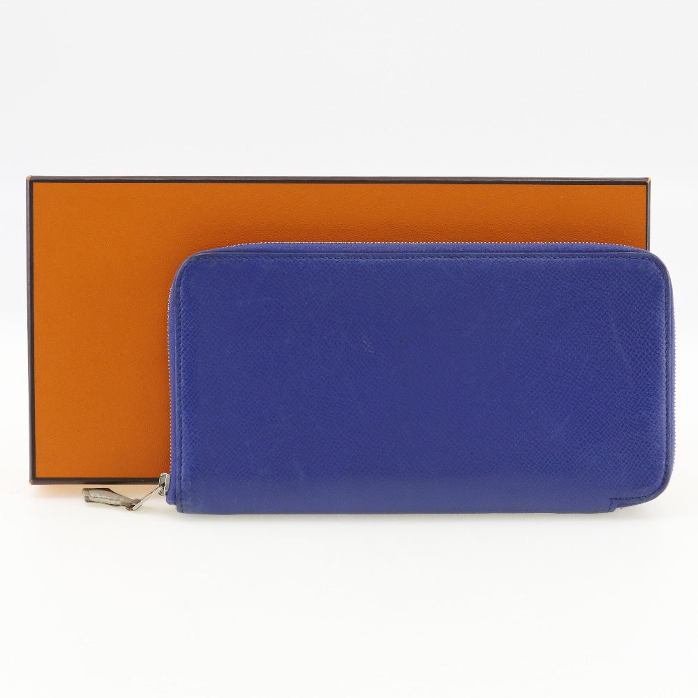 Hermes Azap Long Silk'in Wallet Blue