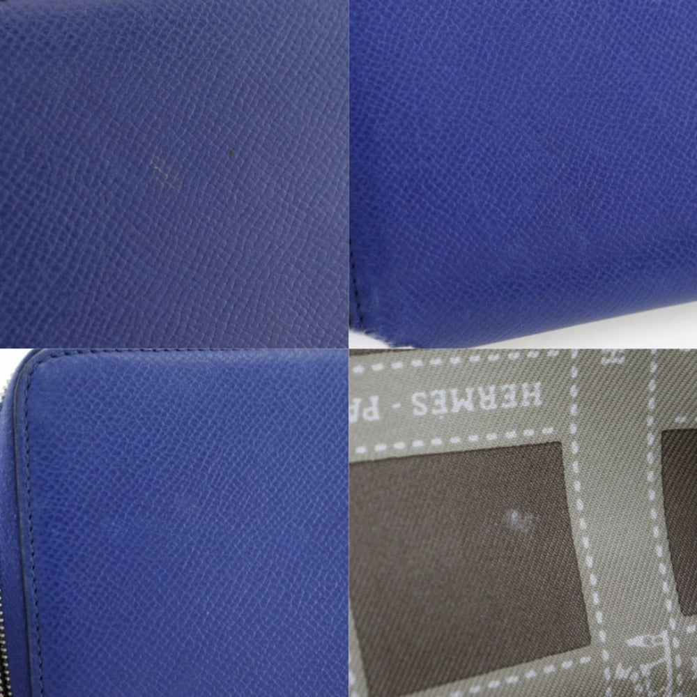 Hermes Azap Long Silk'in Wallet Blue