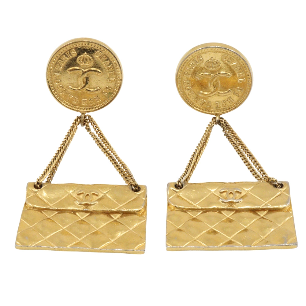 Chanel Gold Plated Earrings