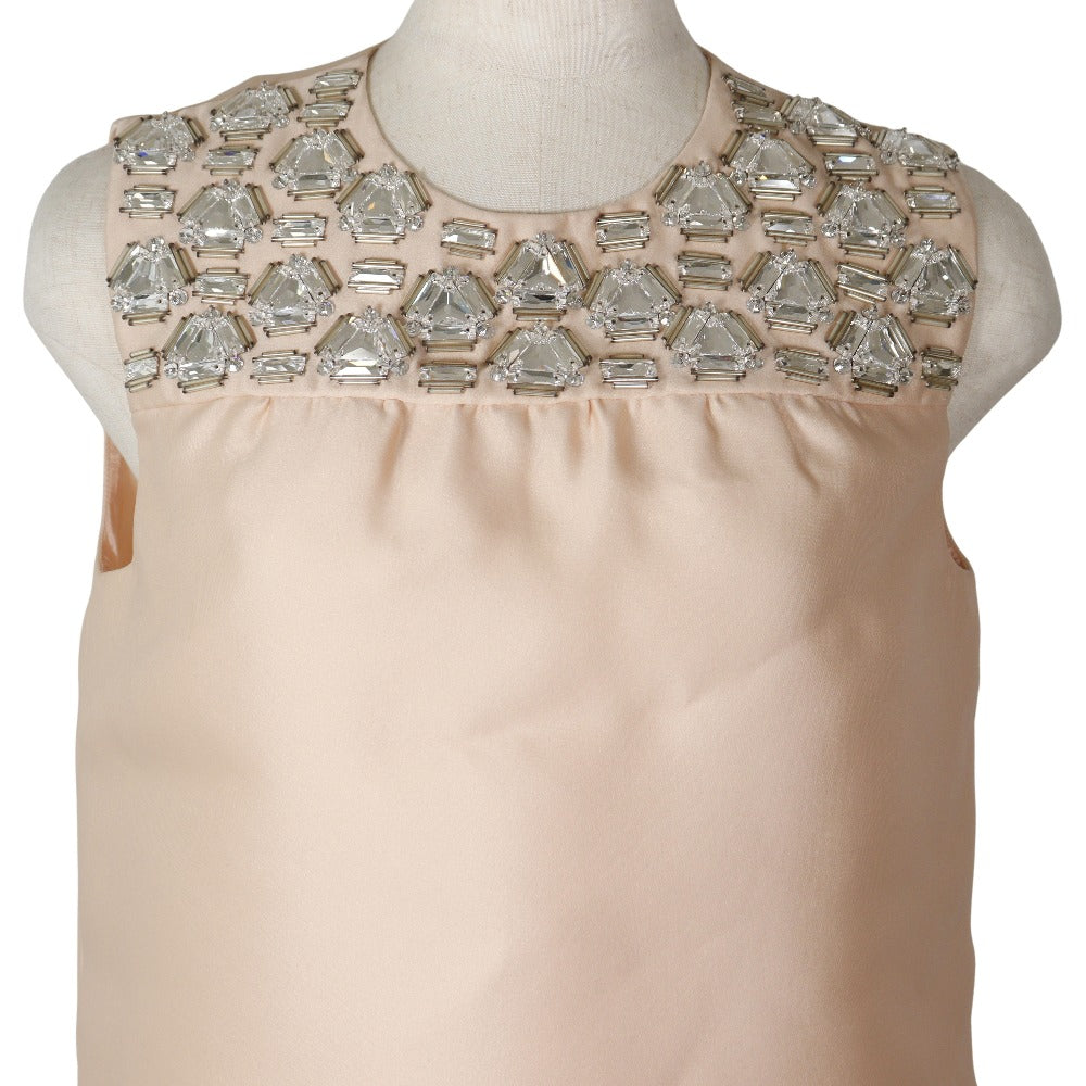 Prada Polyester Dress Pink Beige