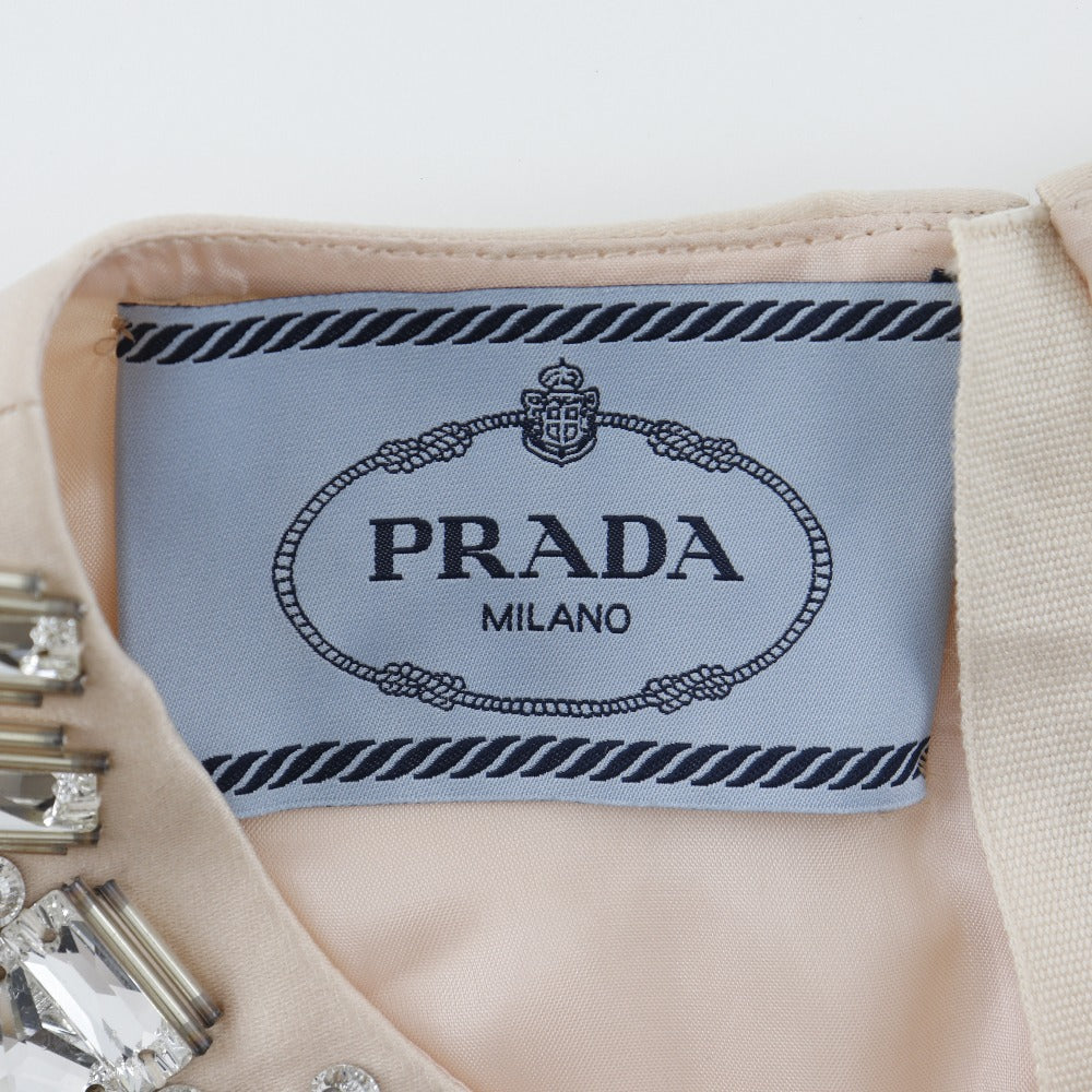 Prada Polyester Dress Pink Beige