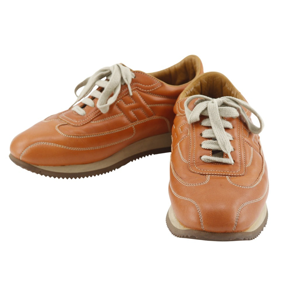 Hermes Quick Leather Sneakers Camel