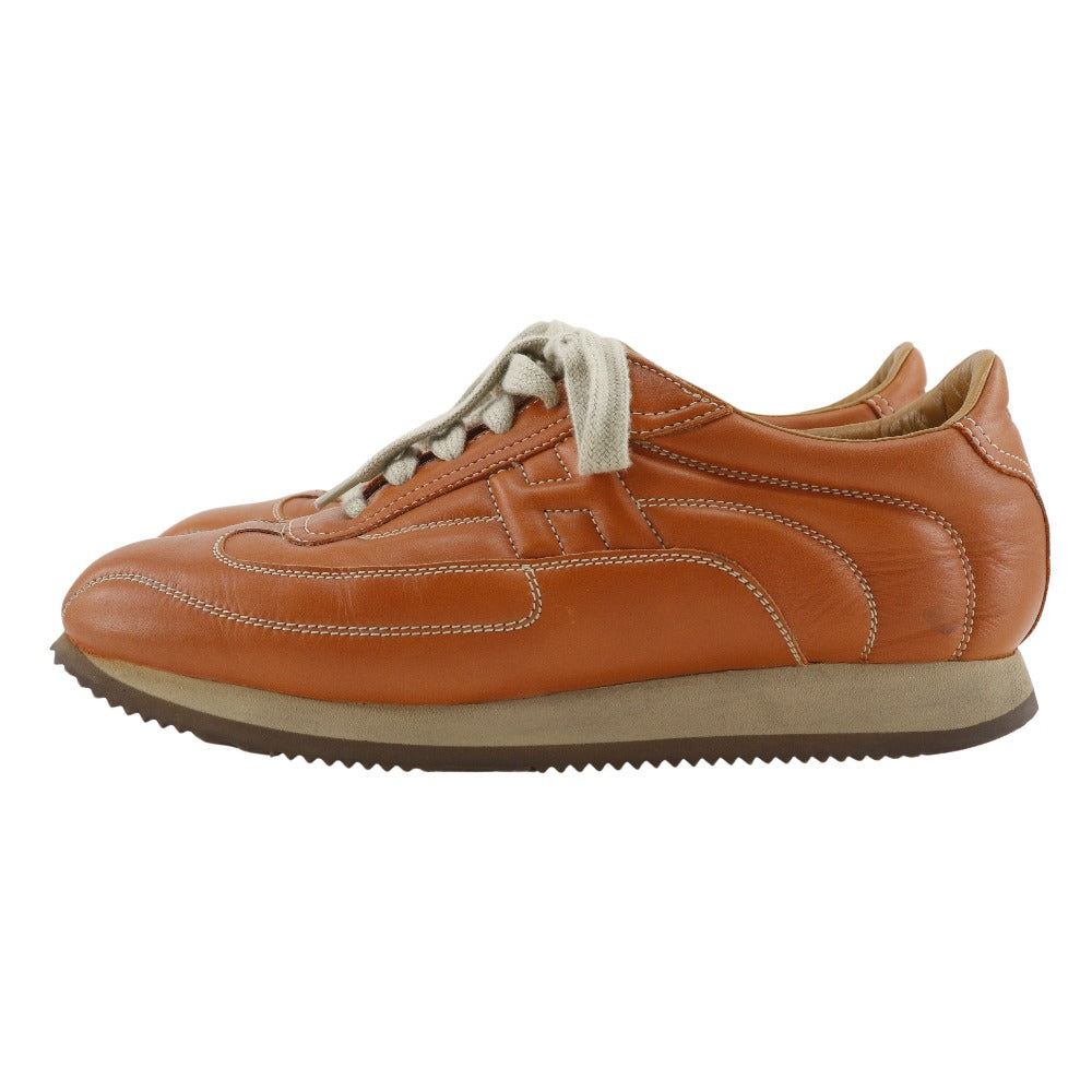 Hermes Quick Leather Sneakers Camel