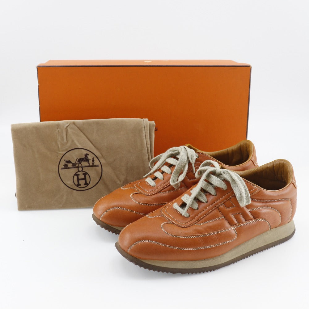 Hermes Quick Leather Sneakers Camel