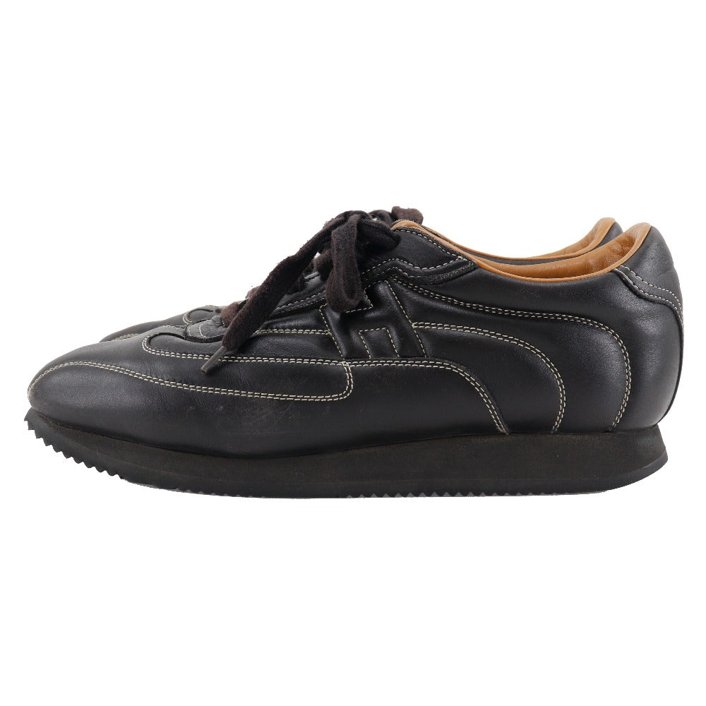 Hermes Quick Leather Sneakers Black Men