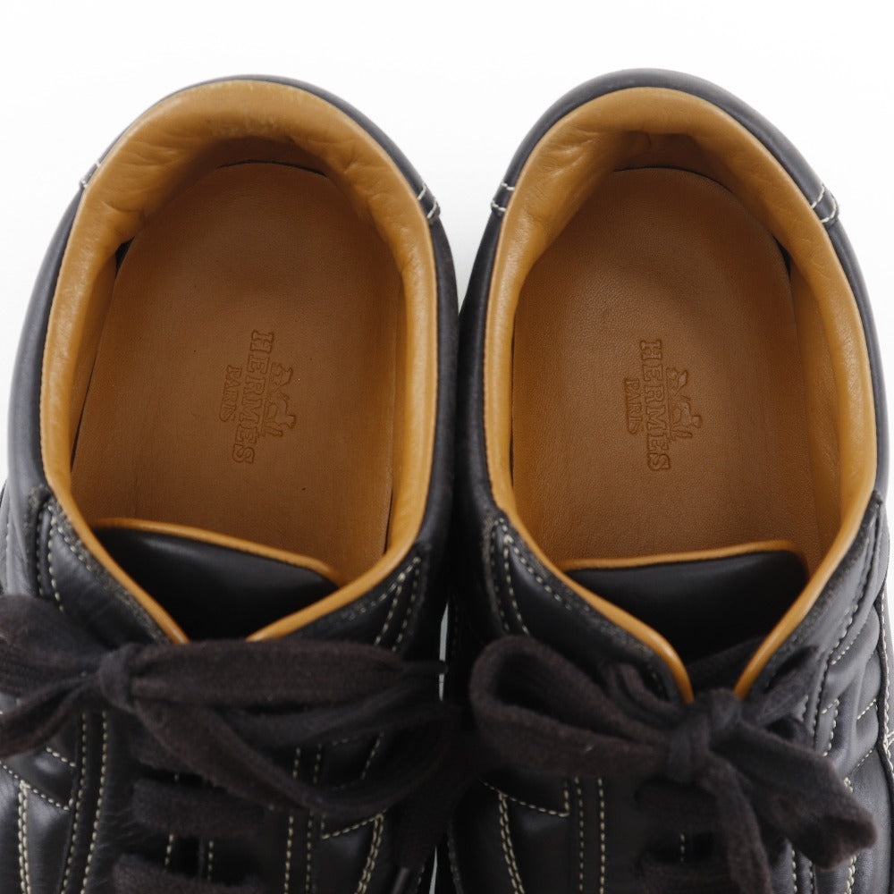 Hermes Quick Leather Sneakers Black Men