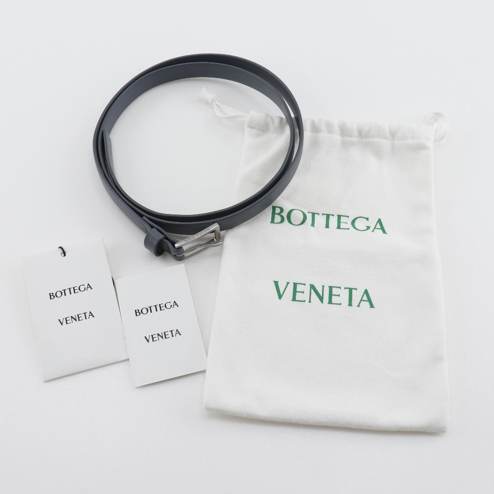 Bottega Veneta Leather Belt Blue Gray Men