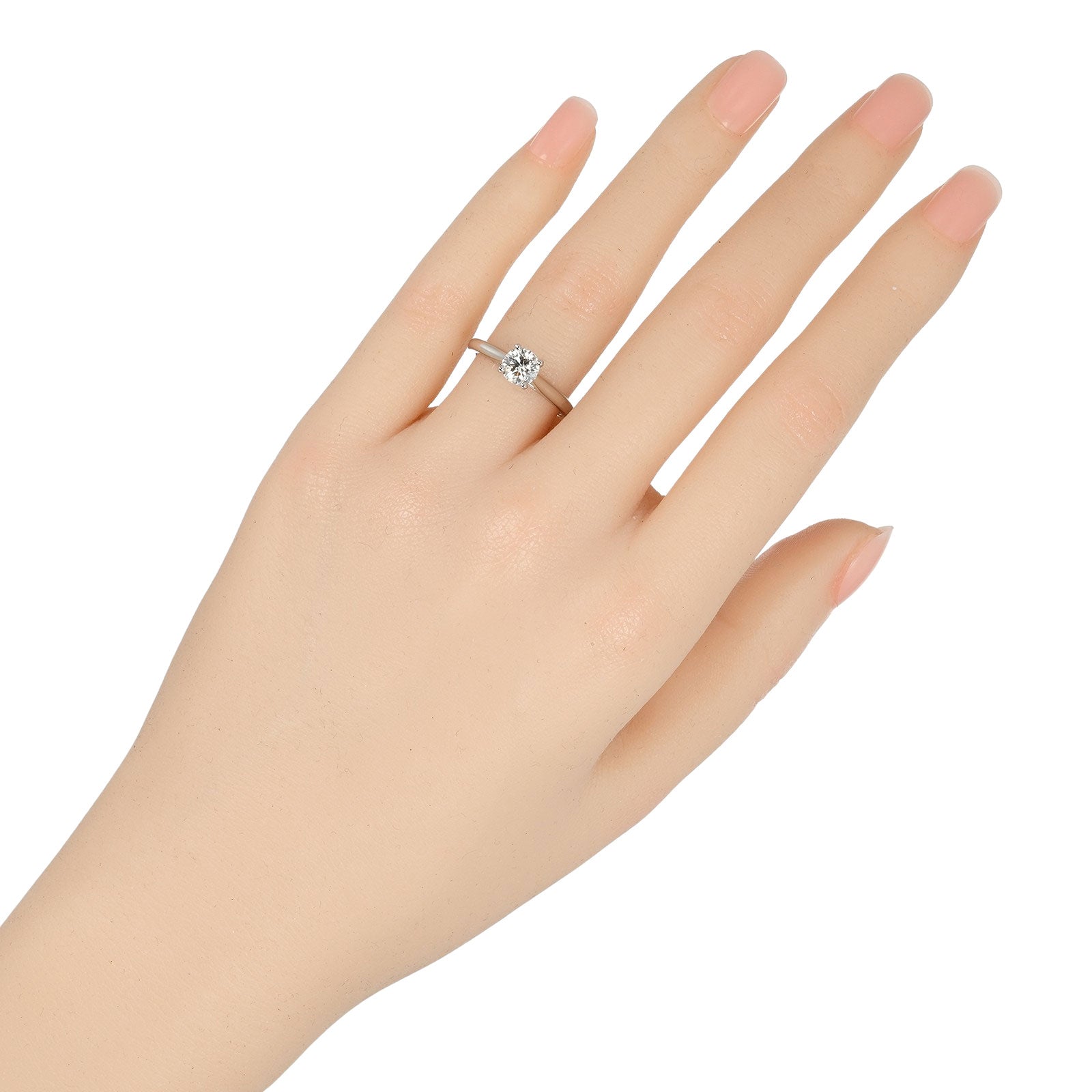 Cartier 1895 Solitaire Ring Pt950 Diamond