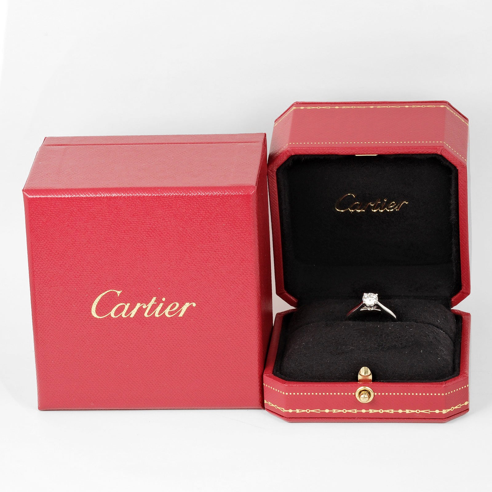 Cartier 1895 Solitaire Ring Pt950 Diamond