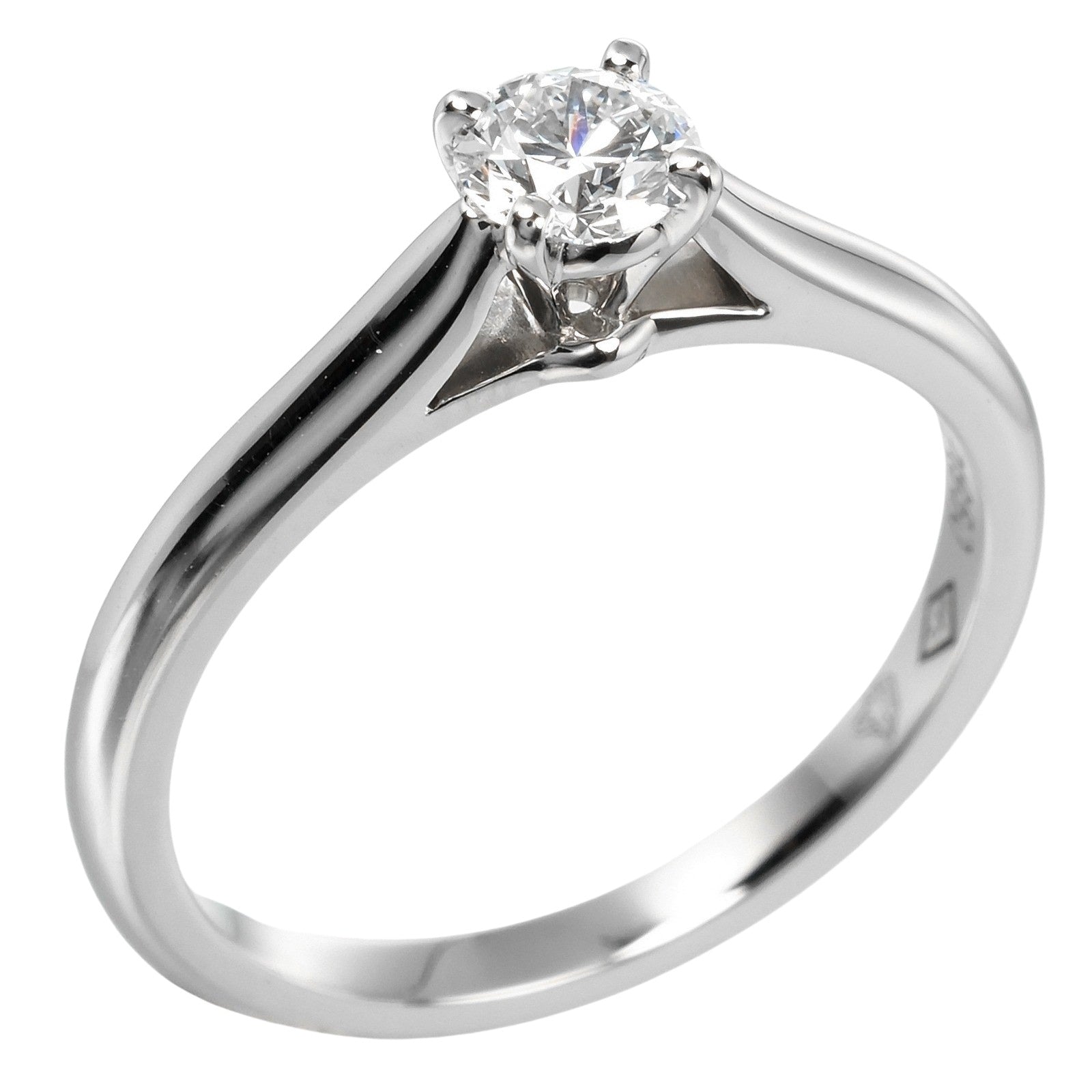 Cartier Platinum Diamond Solitaire Ring