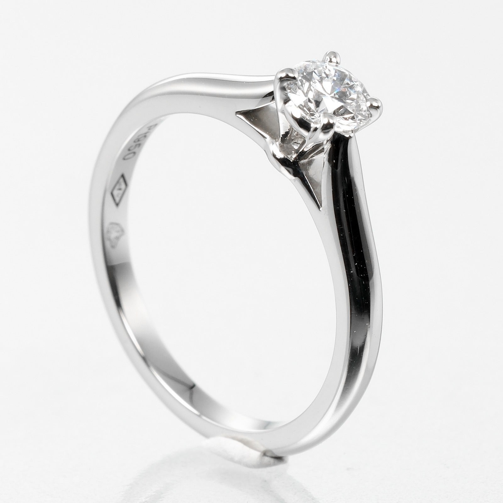 Cartier Platinum Diamond Solitaire Ring