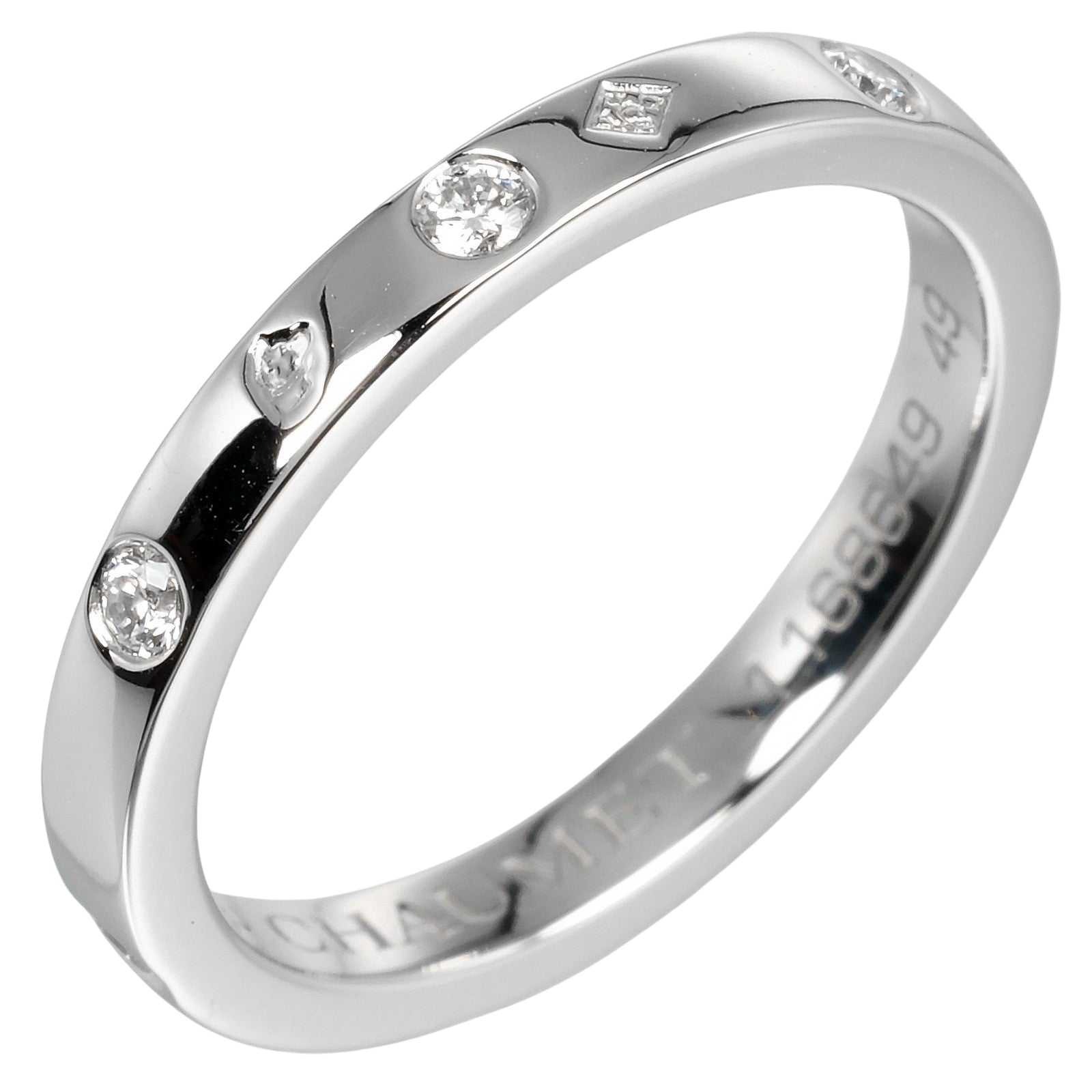 Chaumet Eternal Ribbon Marriage Ring Pt950 7P Diamond