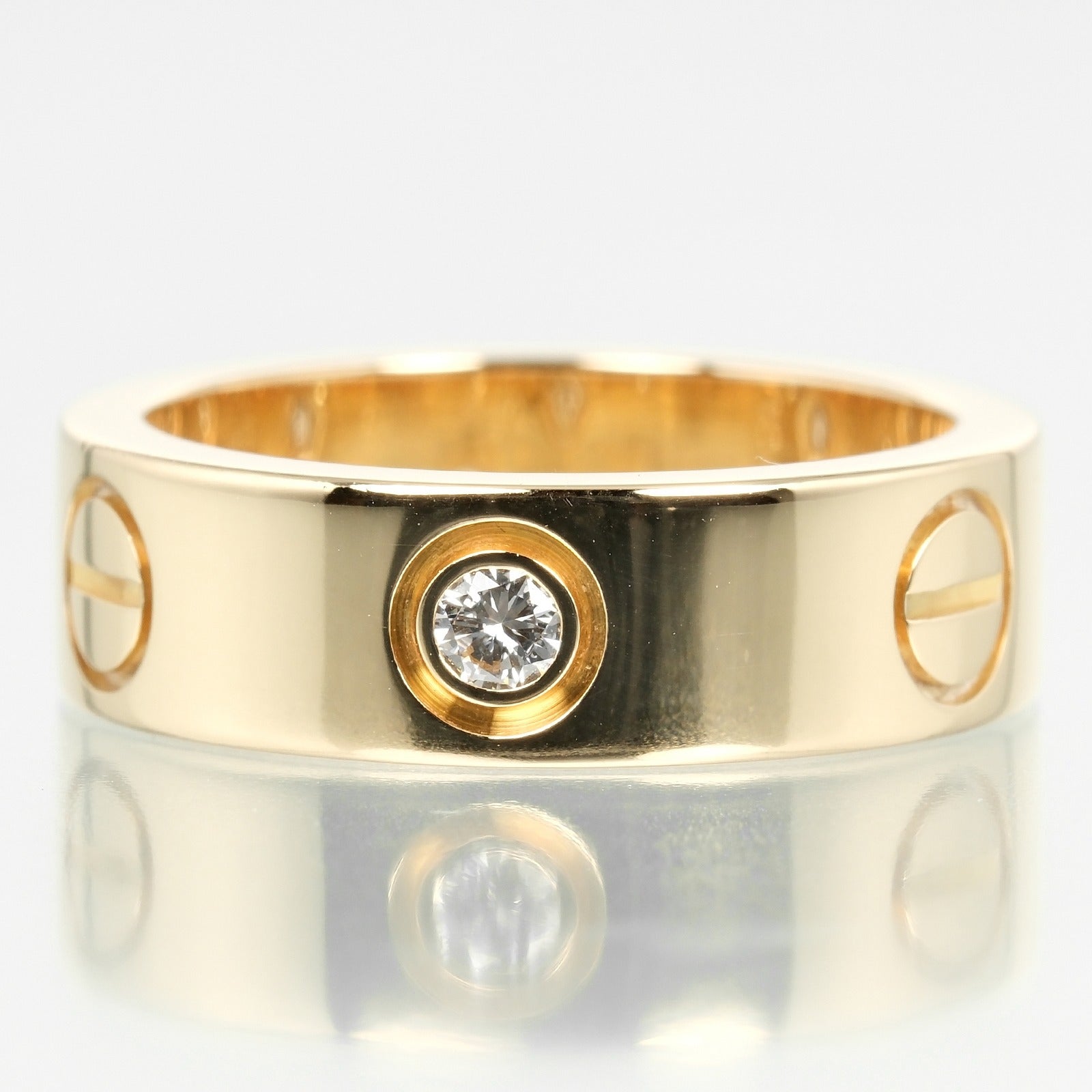 Cartier Love Ring K18 Yellow Gold 3P Diamond