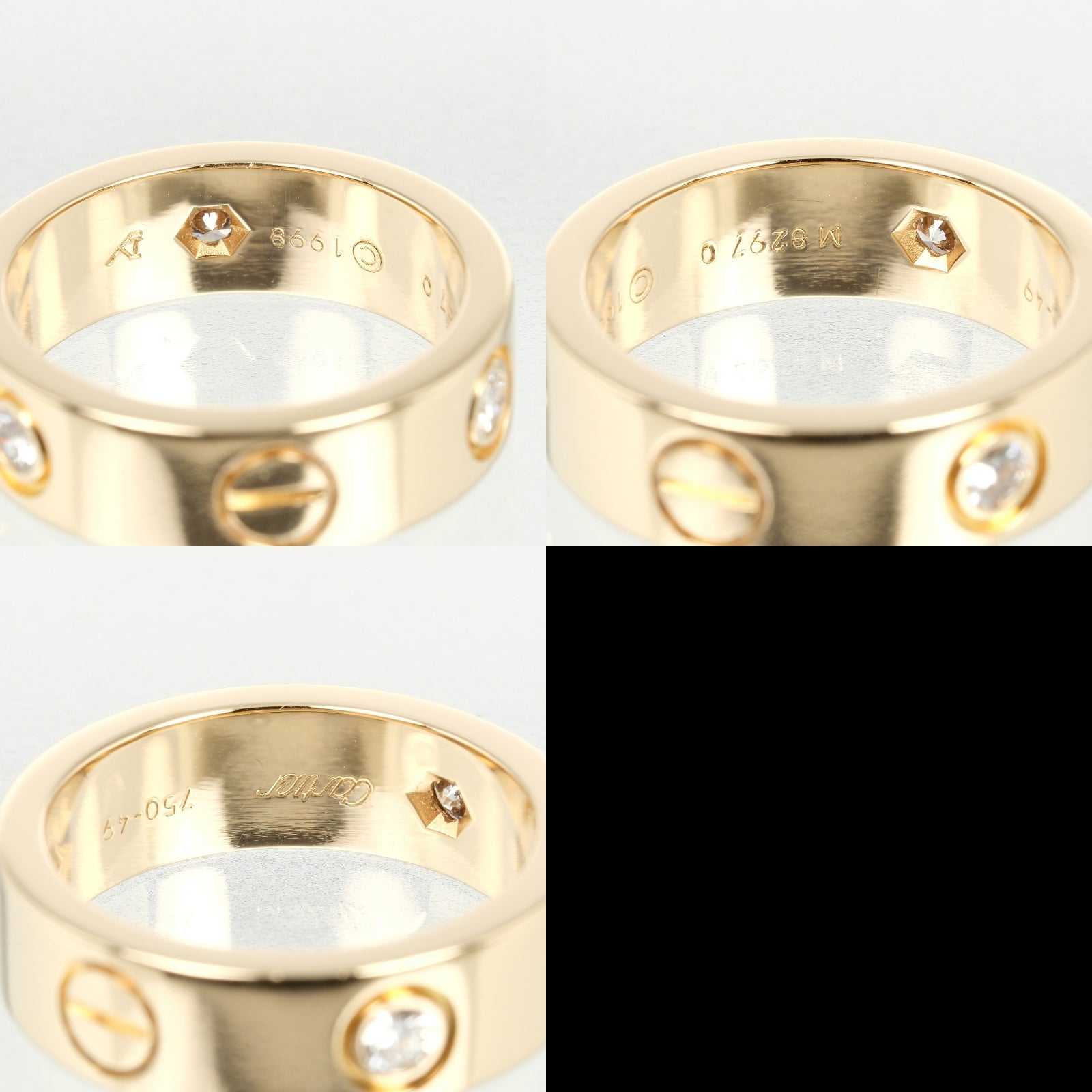 Cartier Love Ring K18 Yellow Gold 3P Diamond