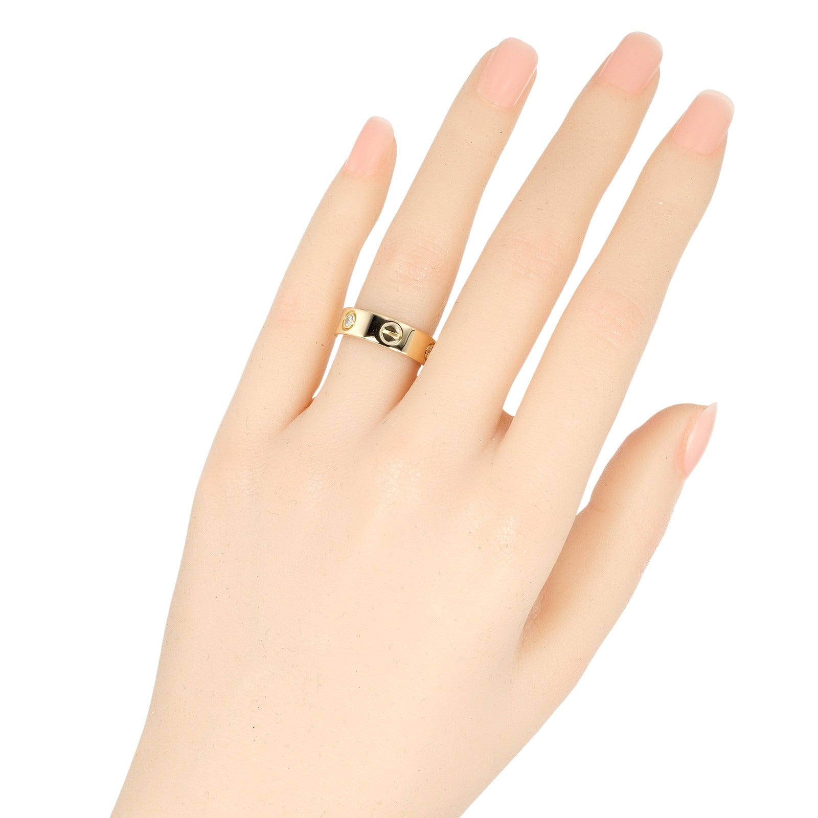 Cartier Love Ring K18 Yellow Gold 3P Diamond