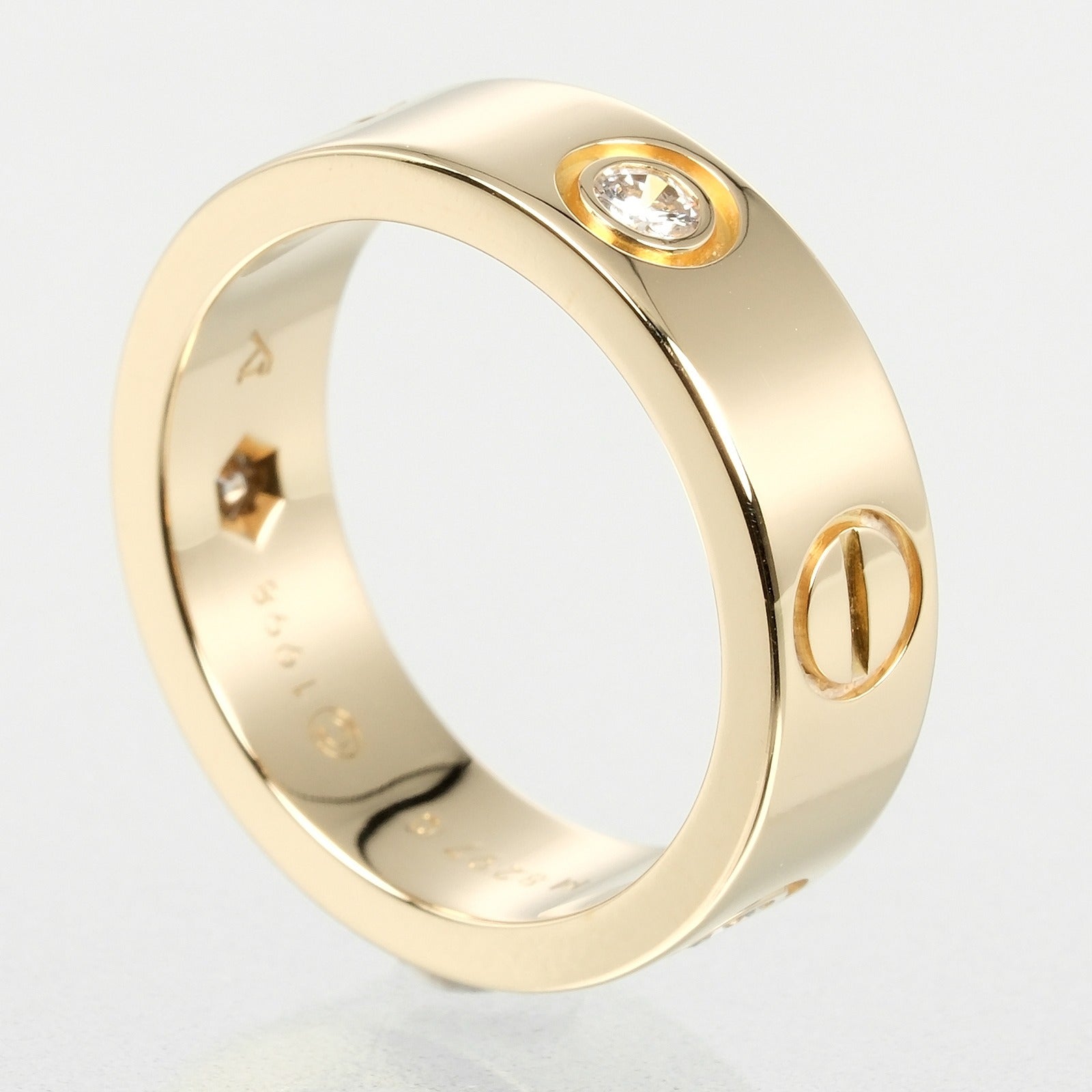 Cartier Love Ring K18 Yellow Gold 3P Diamond