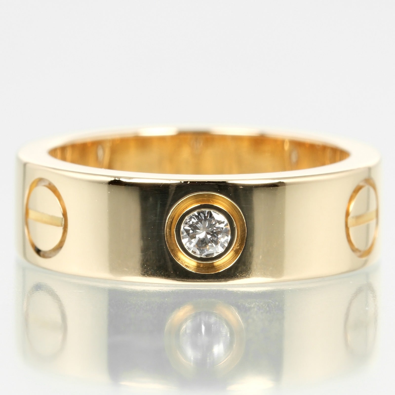 Cartier Love Ring K18 Yellow Gold 3P Diamond