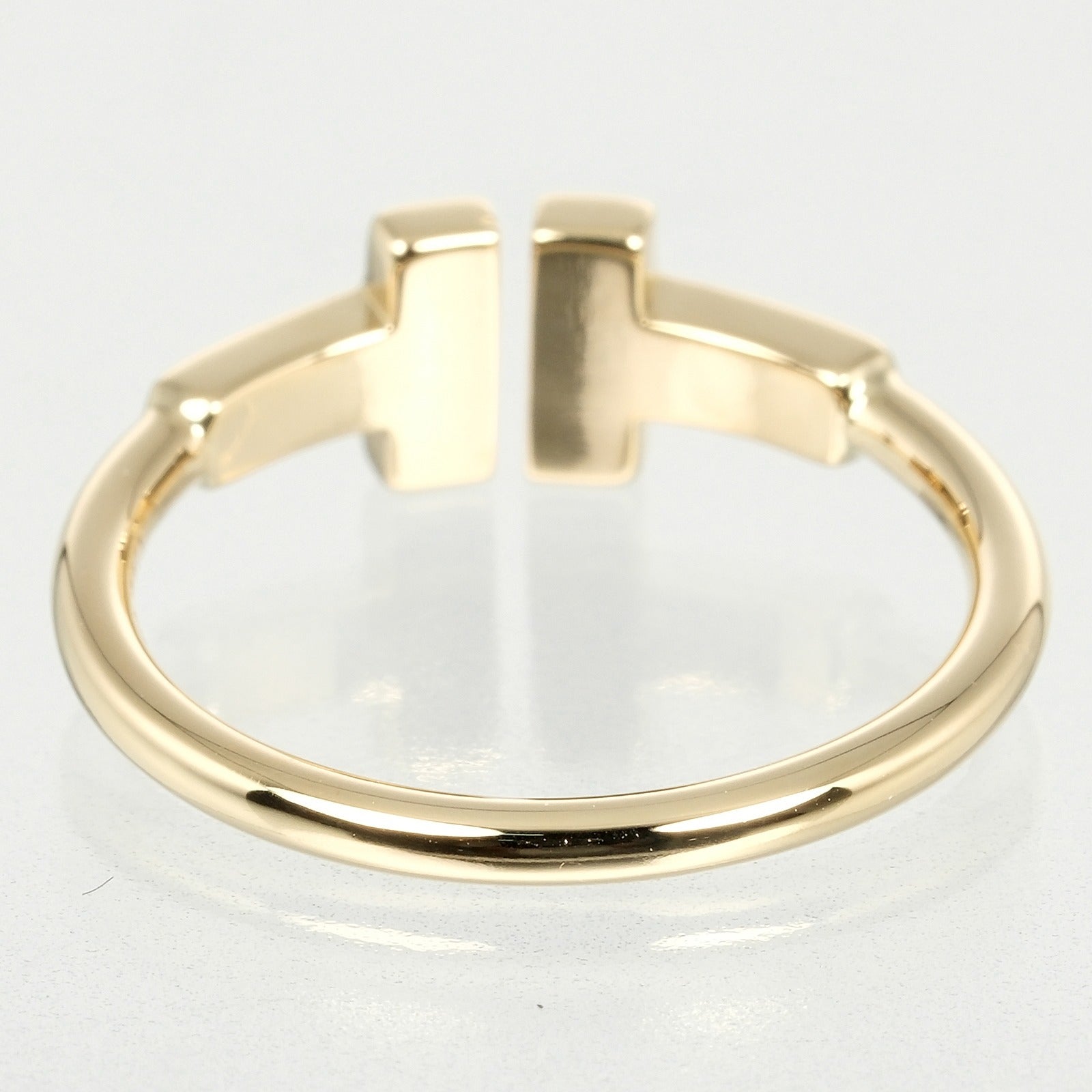 Tiffany & Co T Wire Ring K18 Yellow Gold Diamond