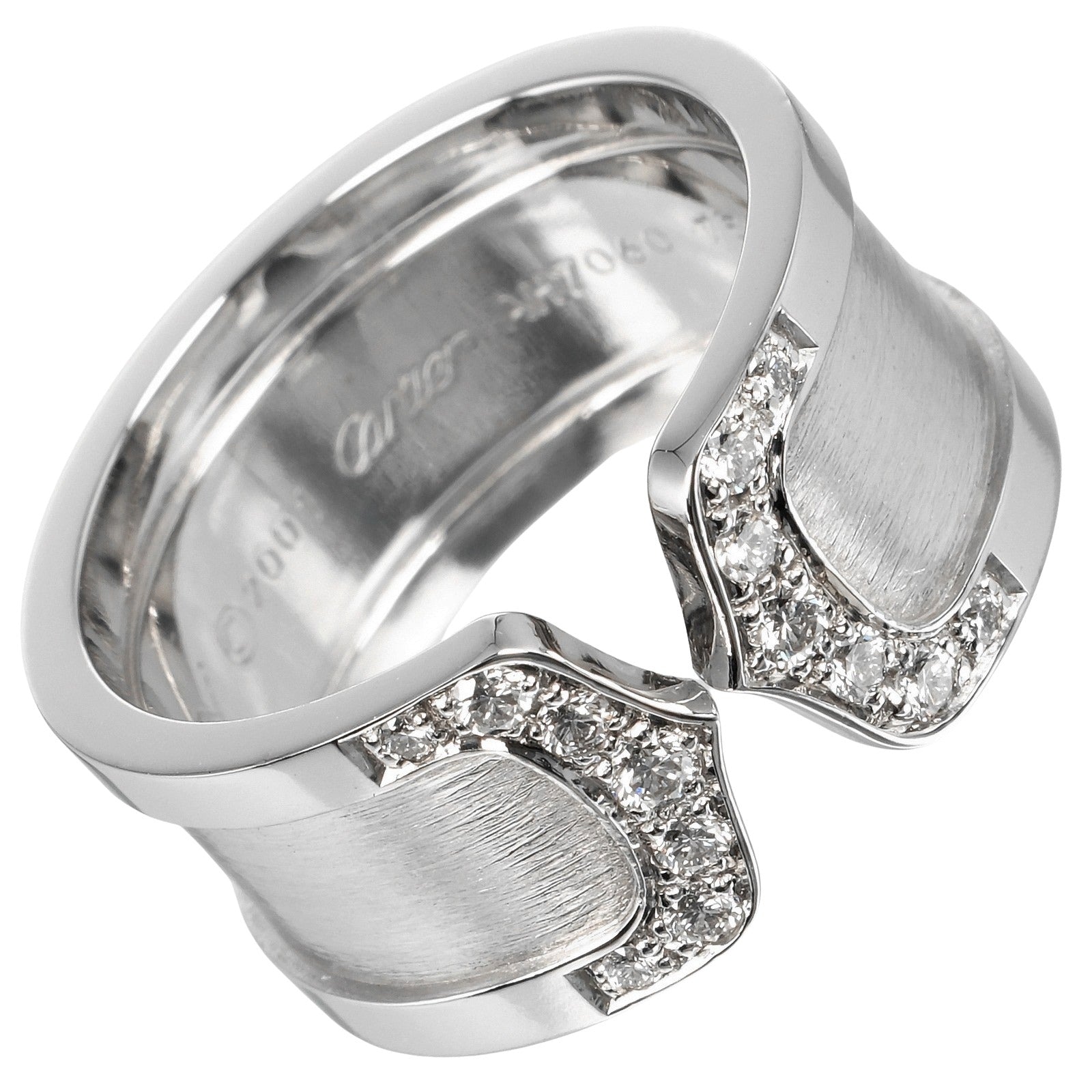 Cartier K18 White Gold Diamond Ring