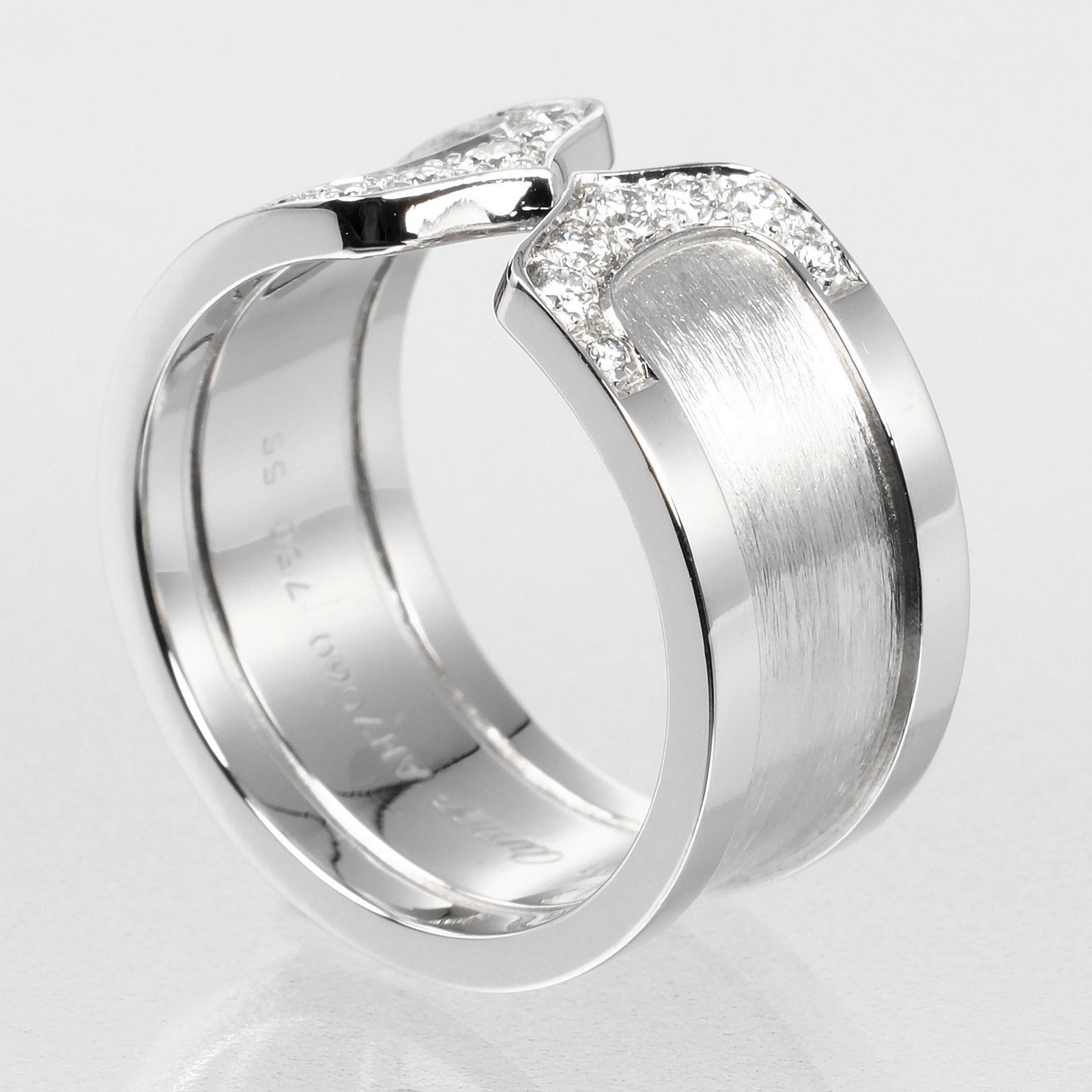 Cartier K18 White Gold Diamond Ring