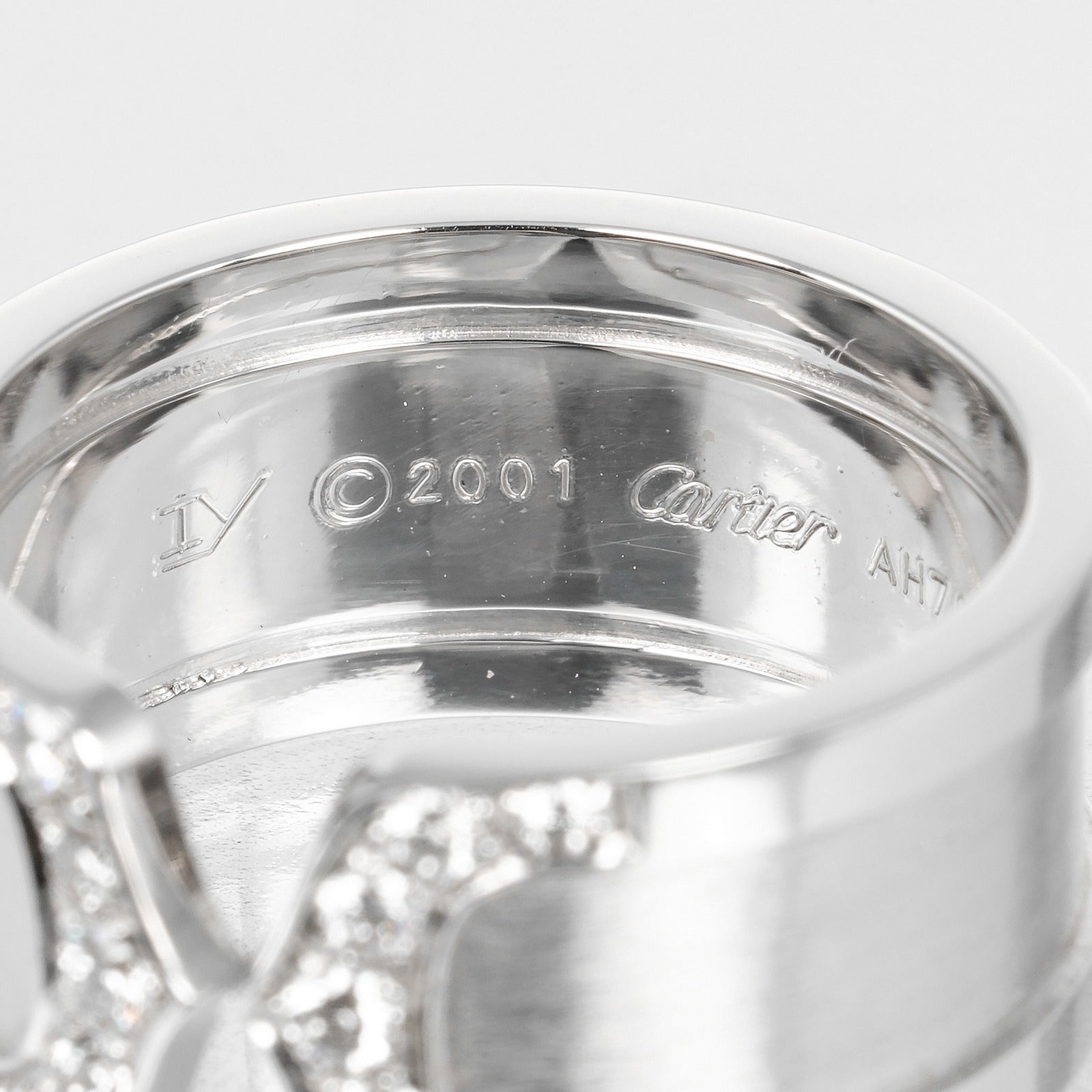 Cartier K18 White Gold Diamond Ring