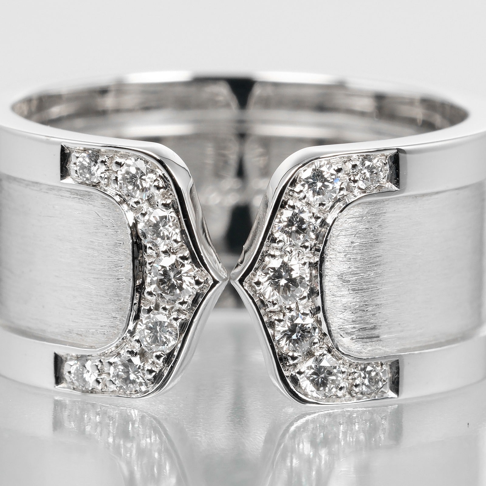 Cartier K18 White Gold Diamond Ring