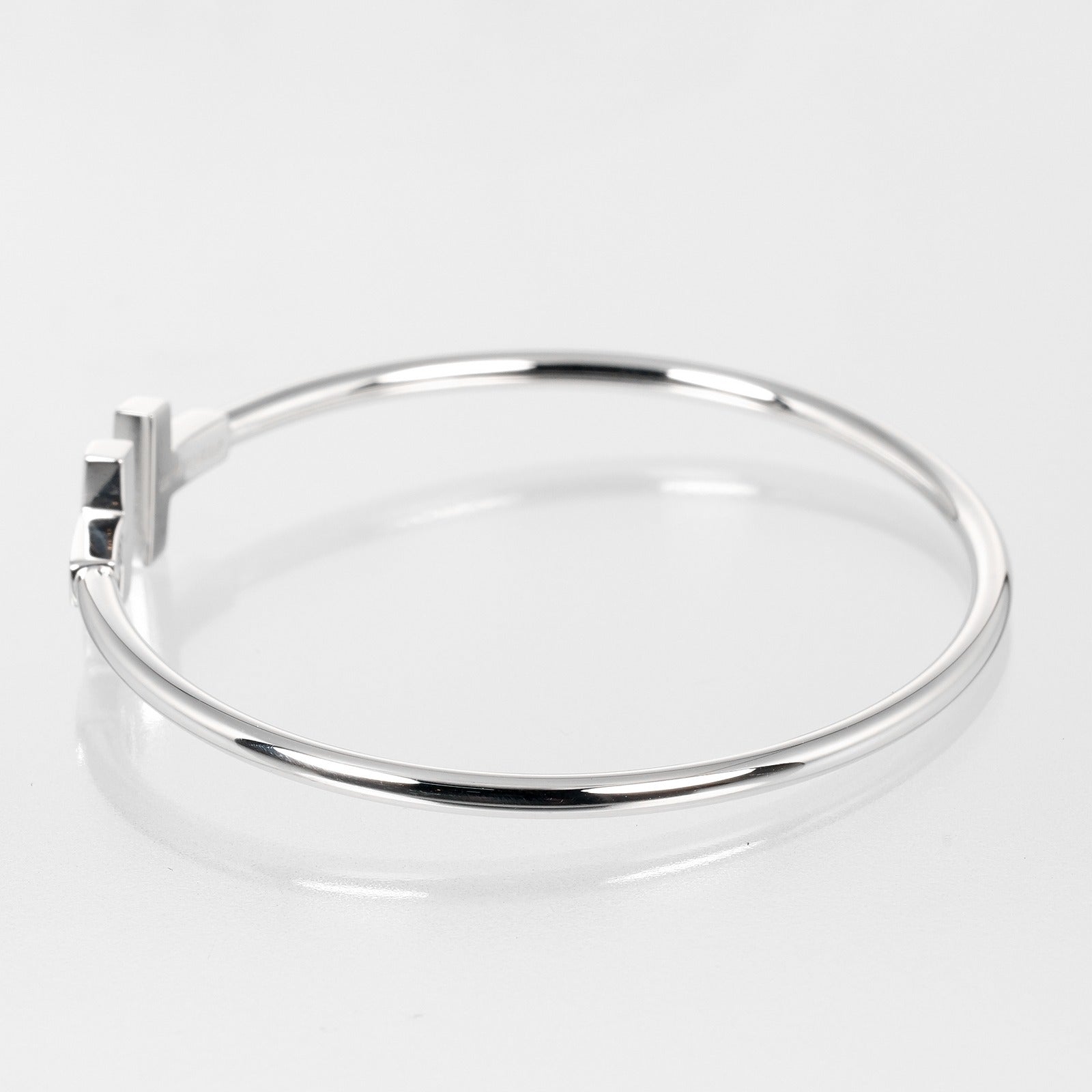 Tiffany & Co T Wire Bracelet K18 White Gold