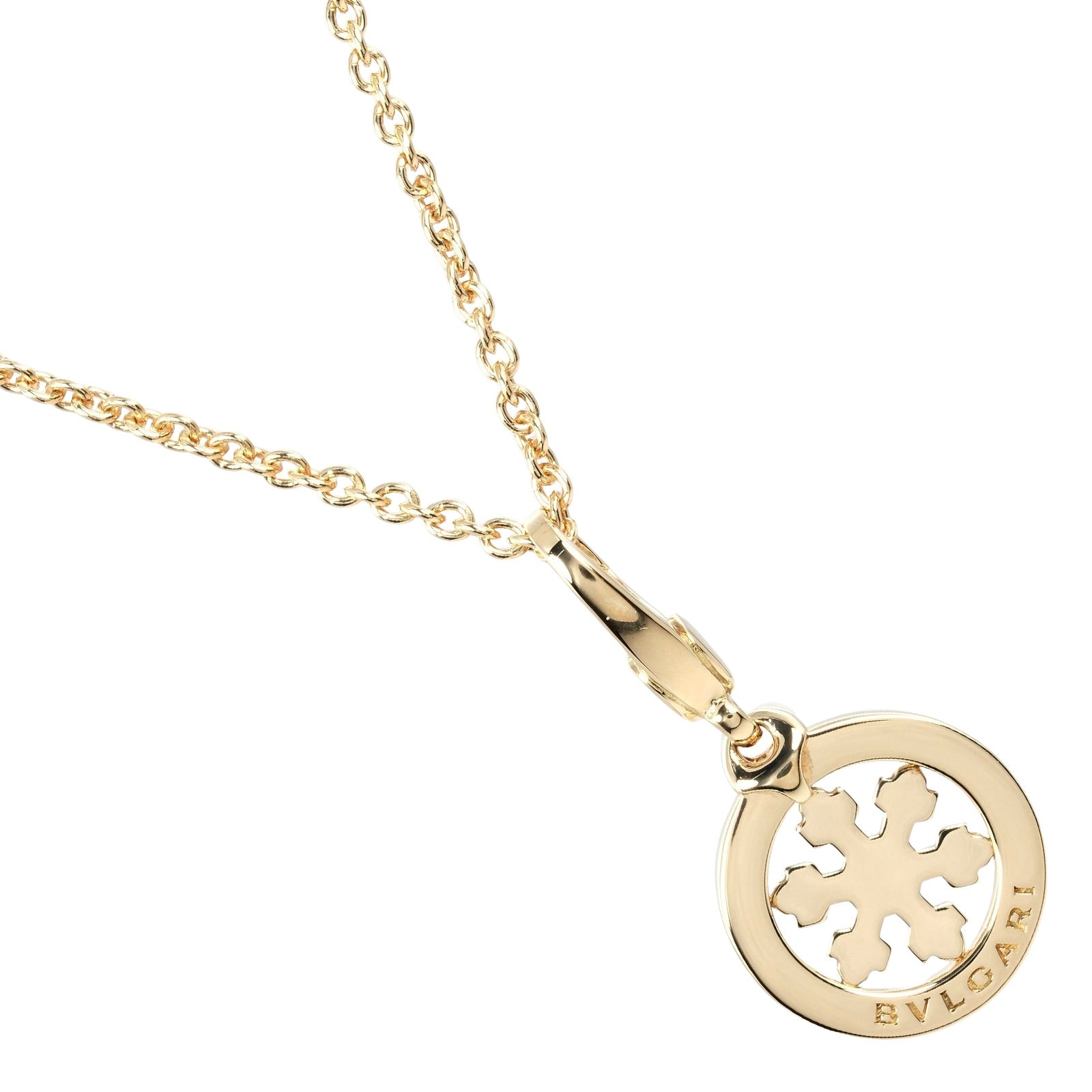 Bvlgari Tondo Snowflake Necklace K18YG Gold