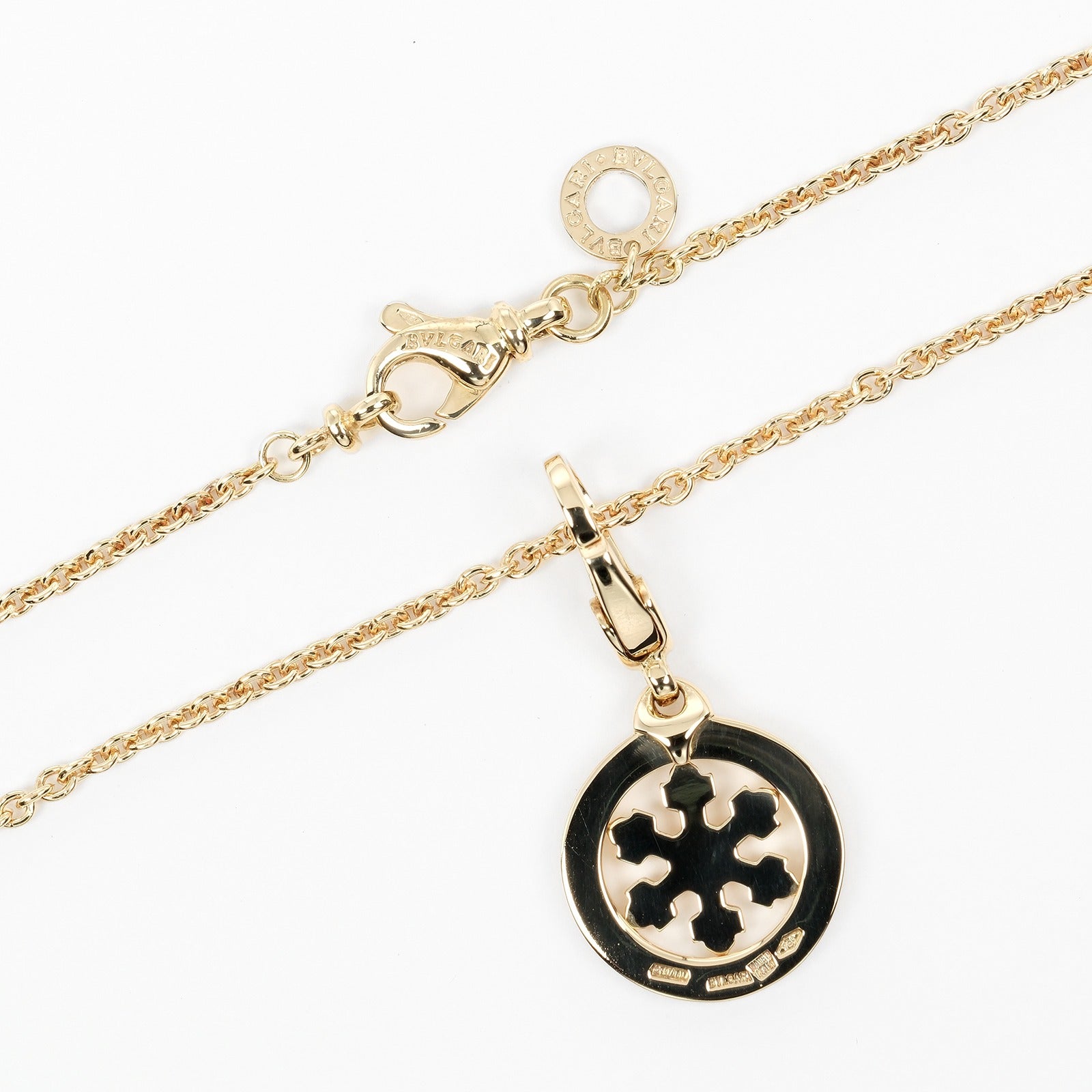 Bvlgari Tondo Snowflake Necklace K18YG Gold