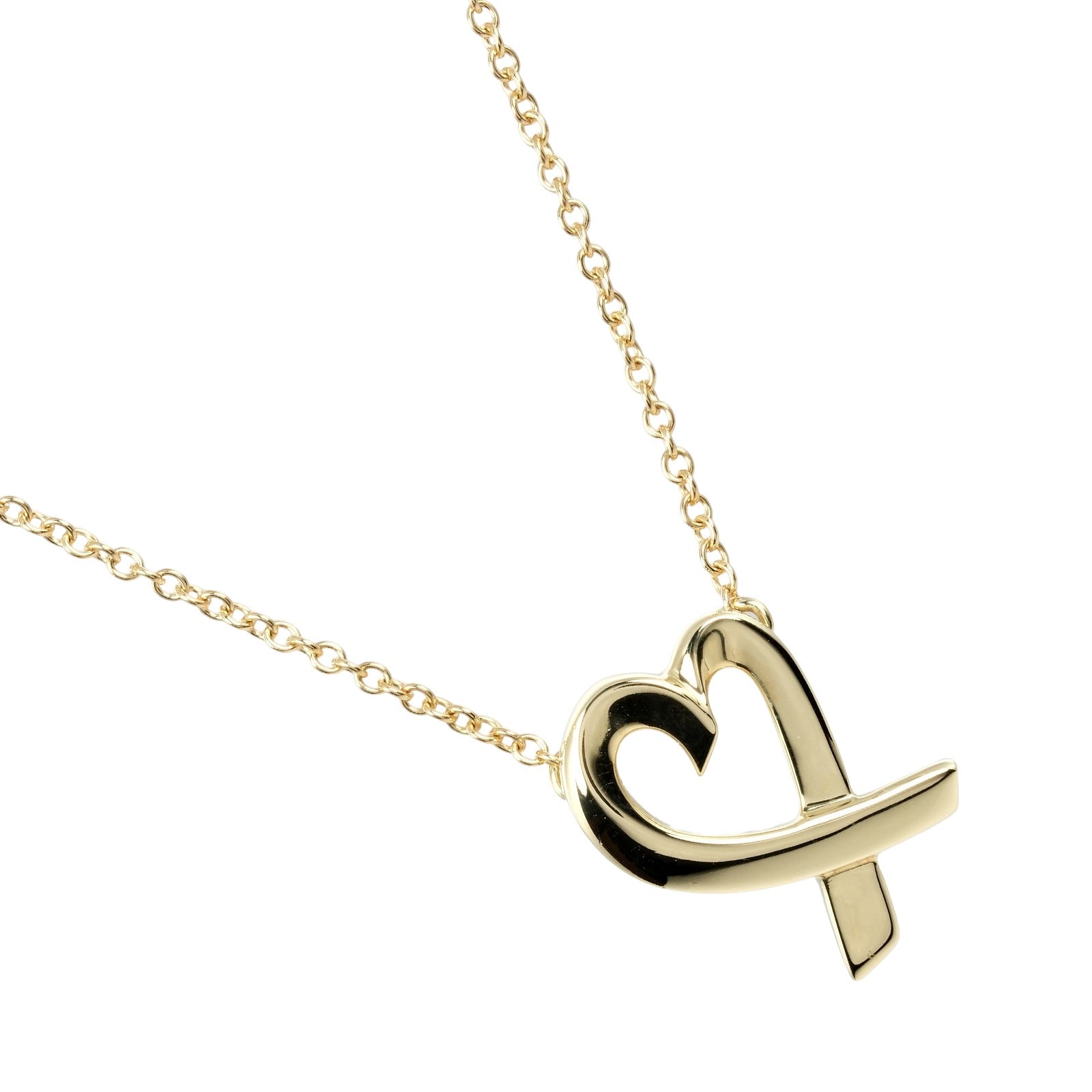 Tiffany & Co Loving Heart Necklace K18 YG