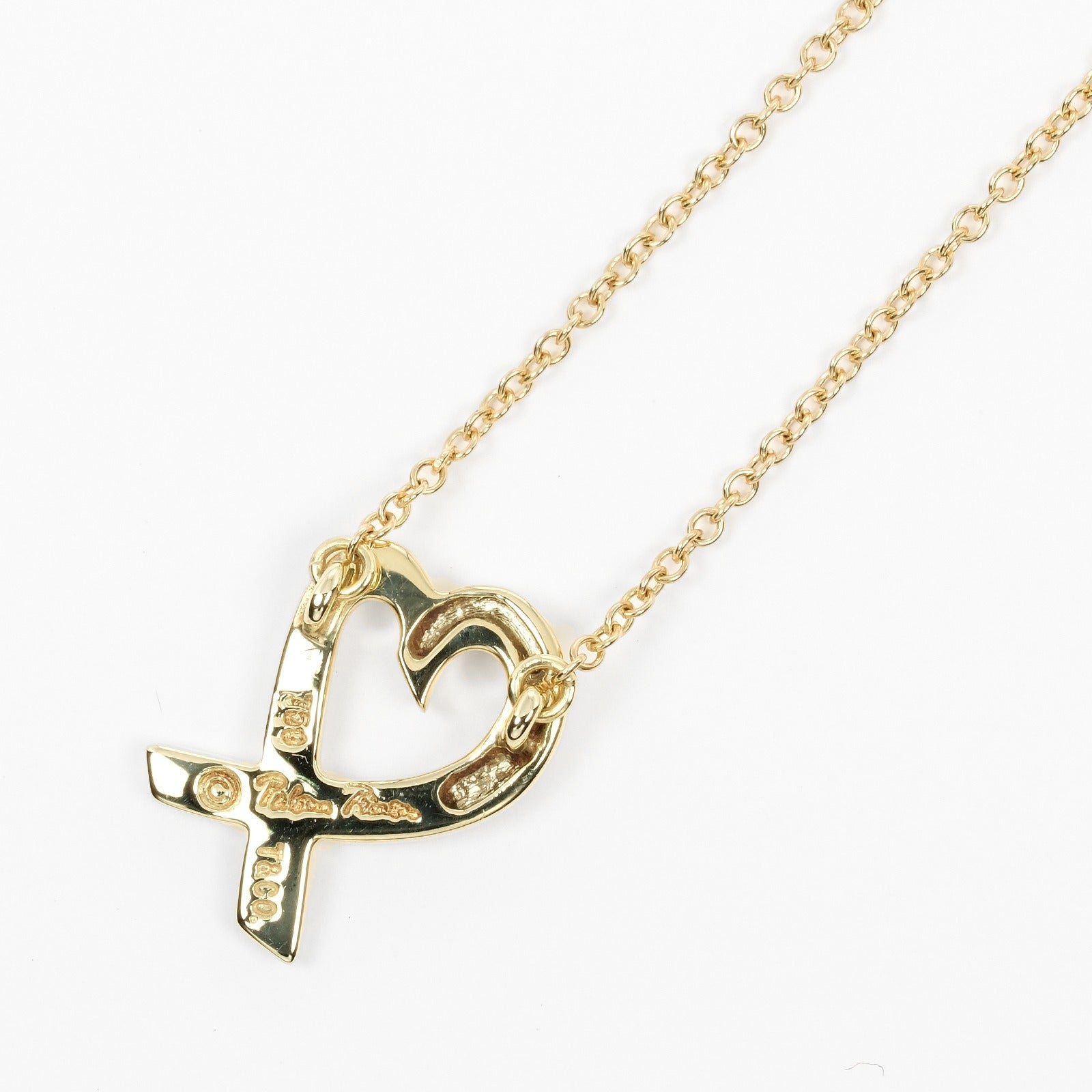 Tiffany & Co Loving Heart Necklace K18 YG