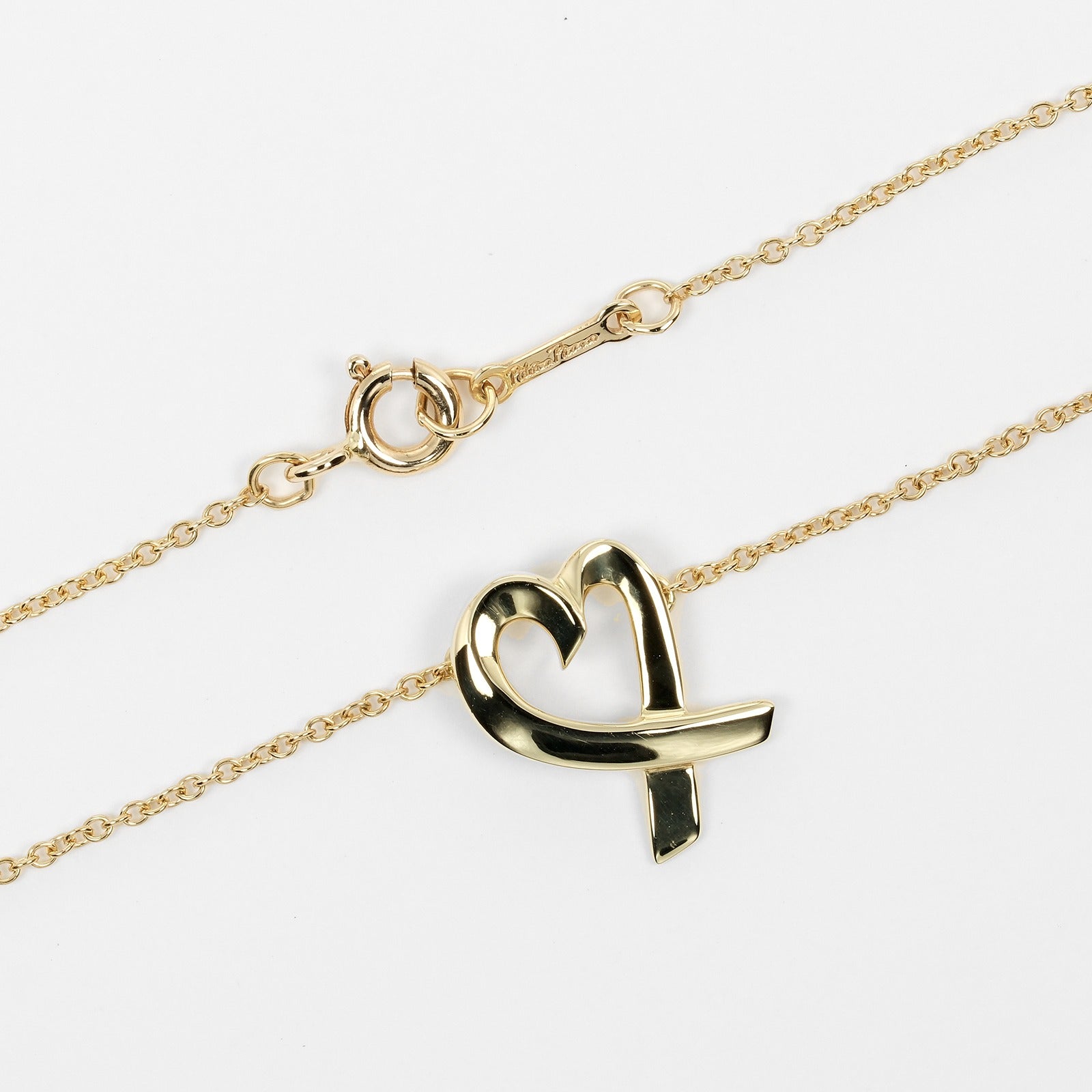 Tiffany & Co Loving Heart Necklace K18 YG