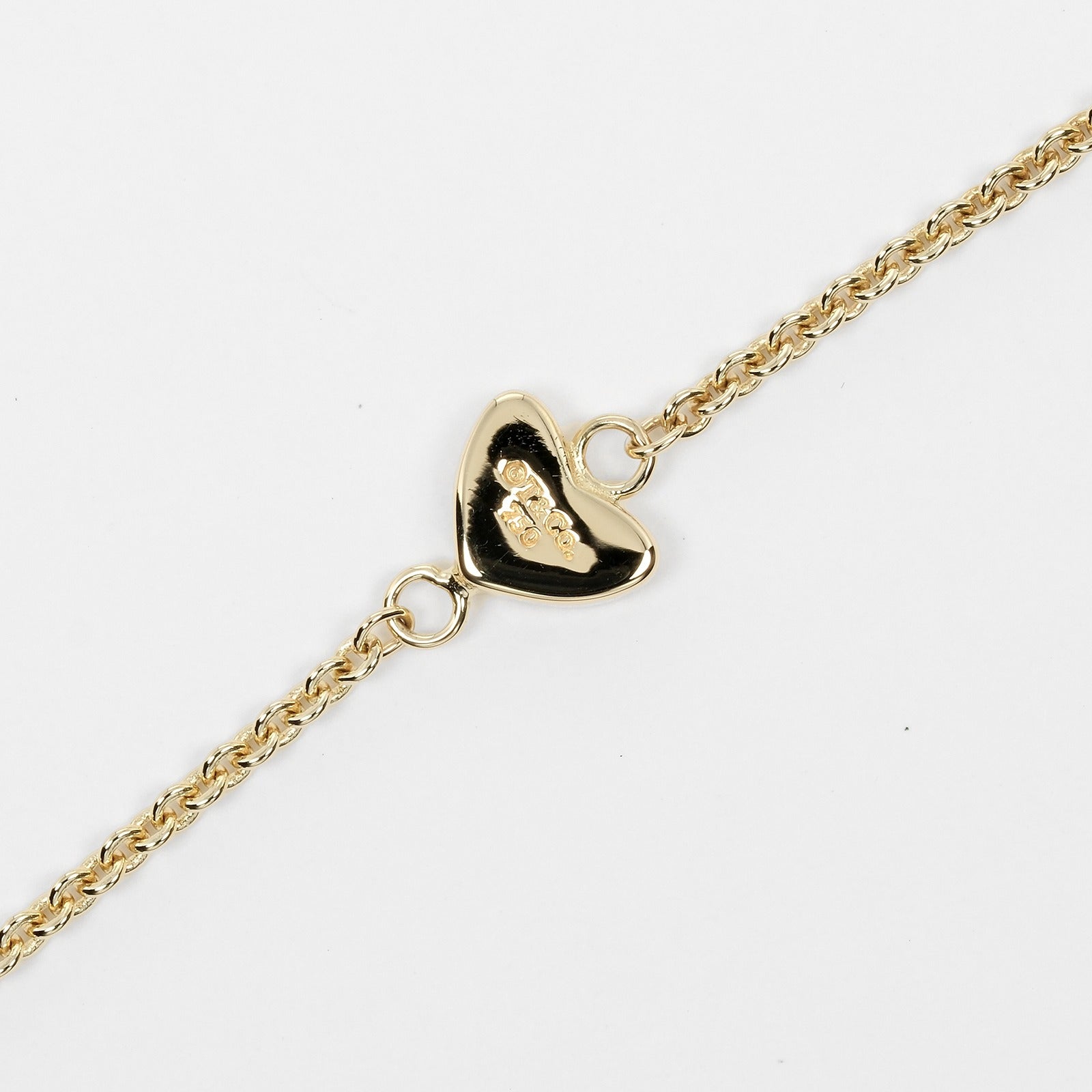 Tiffany & Co Heart Lariat Necklace K18 Yellow Gold