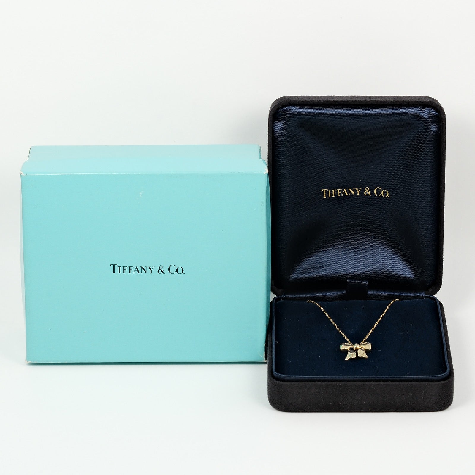 Tiffany & Co Ribbon Necklace K18 Yellow Gold