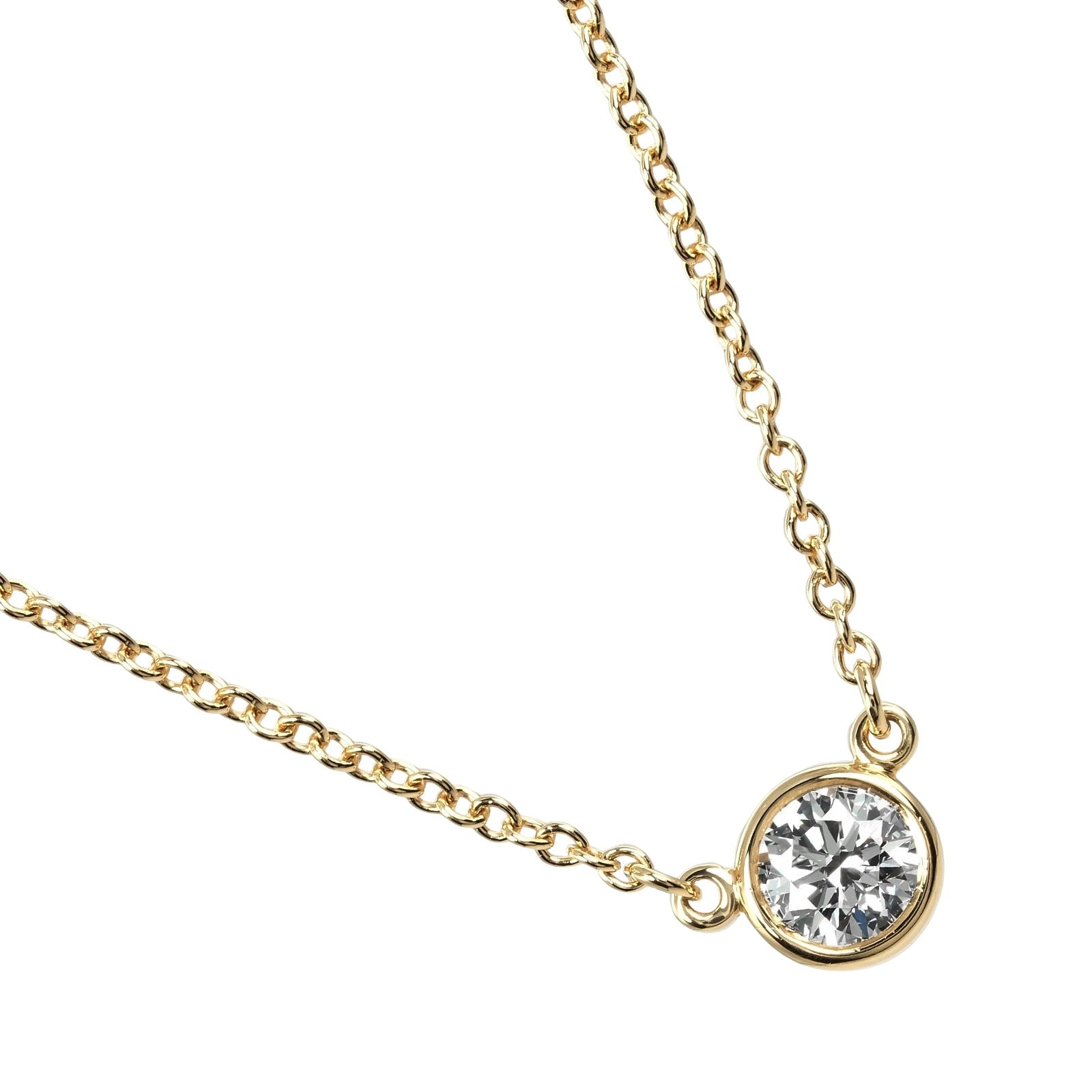 Tiffany & Co Diamond Necklace K18 Yellow Gold