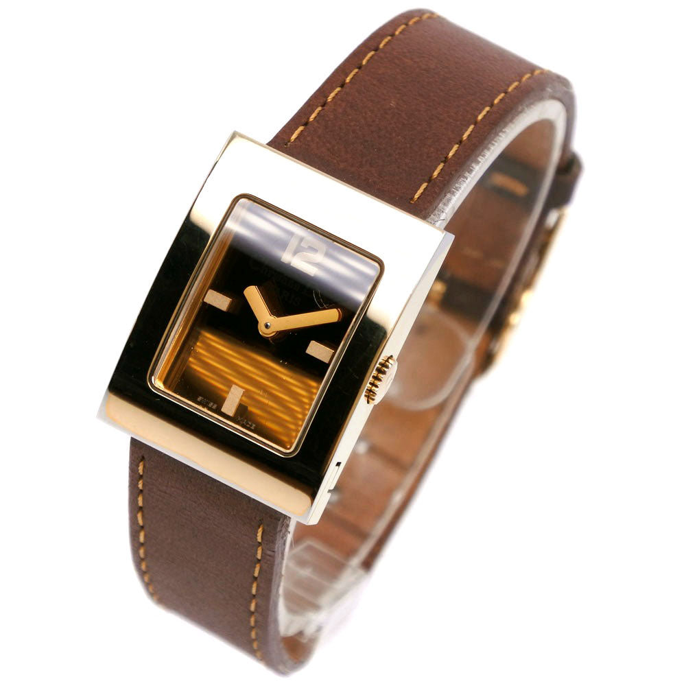 Dior  Dior Maris Ladies Wristwatch, Brown, Gold Plated & Leather, Swiss Made, Quartz, Gold Dial, D78-159【Used】 Metal Quartz D78-159 in Fair condition