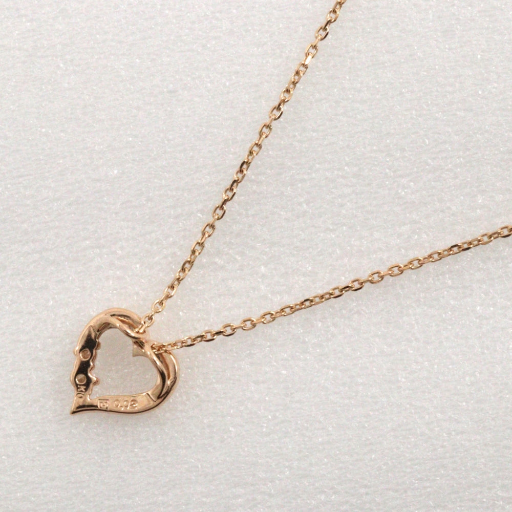 K10 Yellow Gold Diamond Heart Necklace