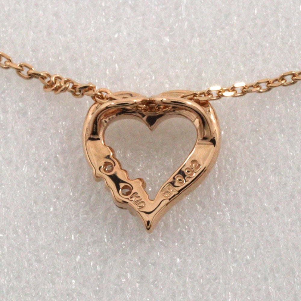 K10 Yellow Gold Diamond Heart Necklace